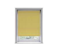 115cm No Drill Ochre Thermal Blackout Roller Blind (170cm Drop), Yellow