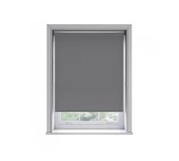 (115cm) No Drill Slate Grey Thermal Blackout Roller Blind (170cm Drop)