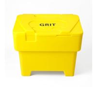 115L Yellow Grit Salt Bin Stackable Heavy Duty Outdoor Rock Salt/Sand Containers 80x48x61CM