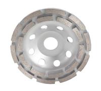 115mm 125mm 180mm Diamond Double Row Grinding Disc for Angle Grinder, Brick Concrete Stone Asphalt Ceramic Cutting, Vibration - Free Wet Dry Use, Gold Silver Yellow (125mm)