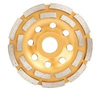 115mm 125mm 180mm Diamond Double Row Grinding Disc for Angle Grinder, Brick Concrete Stone Asphalt Ceramic Cutting, Vibration - Free Wet Dry Use, Gold Silver Yellow (115mm)