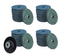 115mm 36 Grit Fibre Zirconium Abrasive Discs Sanding Grinding 200pc with Holder