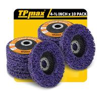 115mm 4.5 Inch Strip Discs Stripping Discs Rust Remover Wheel Remove Paint and Oxidation Poly Strip Wheel Disc Abrasive Angle Grinding Wheel - 10 Pack(Purple)