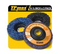 115mm 4.5 Inch Strip Discs Stripping Discs Rust Remover Wheel Remove Paint and Oxidation Poly Strip Wheel Disc Abrasive Angle Grinding Wheel - 3 Pack(Purple/Blue/Black)