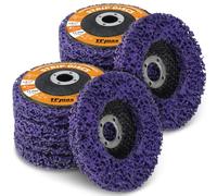 115mm 4.5 Inch Strip Discs Stripping Discs Rust Remover Wheel Remove Paint and Oxidation Poly Strip Wheel Disc Abrasive Angle Grinding Wheel - 10 Pack(Purple)