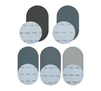 115mm Hook-and-Loop Sandpaper Disc, 40Pcs Wet/Dry Sanding Pads 4.5" Silicon Carbide Flocked Sandpaper for Polishing Automotive Metal Mirror Jewellery(1200/1500/2000/3000/5000 Grit)