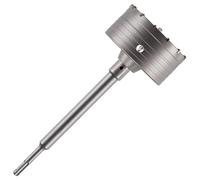 115mm TCT Core Drill Bit + SDS Adapter + Tungsten Carbide Tipped Pilot Drill For Concrete, Masonry, Brick, Aerated Block Etc. Concrete Hole Saw Wall Drill Bit Set With 240mm Long SDS Extension Bar