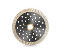 115mm Turbo Diamond Saw Blade Multi hole Steel body Type Continuous Rim Cutting Disc for Sidewalk Slab/Asphalt/Tile/Brick/Stone/Concrete and Masonry (115mm)