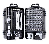 115Pcs Precision Screwdriver Set - Professional Electronics Repair and Modification Tool Kit for PC, Laptop, Console, Tablet, Smartphone (Grey & Black)