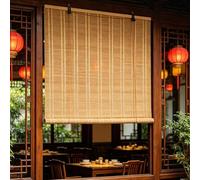 115x147cm Bamboo Roller Blind - 80% Light Blocking, Bamboo Venetian blind privacy Window Covering Light Filtering for conservatory Living Room, Bedroom, Kitchen