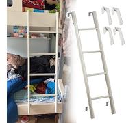 116/130/140/150cm Bunk Bed Ladder, Short RV Bunk Ladder with Hooks, White Replacement Climbing Step Ladder for Loft Dorm Home Camper (Size : 140cm/55)
