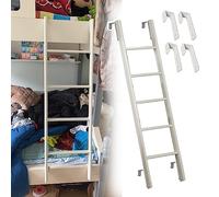 116/130/140/150cm Bunk Bed Ladder, Short RV Bunk Ladder with Hooks, White Replacement Climbing Step Ladder for Loft Dorm Home Camper (Size : 150cm/59)