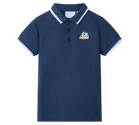 (116 (5-6y)) Kids' Polo Shirt School T Shirts Plain Summer Tank Top and Tees Dark Blue