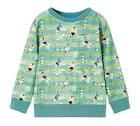 Kids' Sweatshirt Children Long Sleeves Pullover Top Light Green Melange 116 vida
