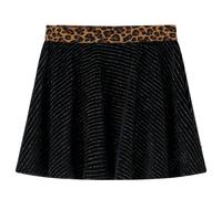 (116) Kids' Skirt with Leopard Waistband Kids Girl's Skater Skirt Short Skirt Black