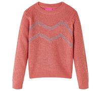 (116) Kids' Sweater Children Pullover Sweatshirt Kids Knitwear Knitted Medium Pink