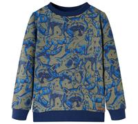(116) Kids' Sweatshirt Children's Long Sleeves Pullover Top Raccoon Print Khaki