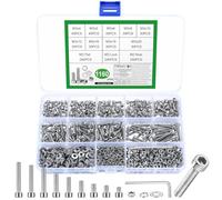 1160 Pcs M3 Nuts and Bolts Set, Hex Socket Head Cap Screws Bolts and Nuts Set, Stainless Steel Machine Screws Bolts Set, Assorted Nuts and Bolts with Lock & Flat Washers Assortment for DIY Repair