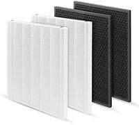 116130 Filter H Replacement for Winix 5500-2 Air Purifier Filter Replacement - Compatible Winix Air Purifier 5500 Filter Fits Winix Filter 5500-2 - Pack of 2 HEPA Filter + 2 Activated Carbon Filters