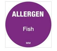 116136 - Daymark 25mm Circle Purple Allergen Fish Label
