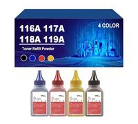 116A 117A 118A 119A Toner Refill Powder Replacement For HP Laser MFP 179fnw 178nw 150a 150nw Printer, High Capacity Refill Toner Powder,4 Colors-1 Set