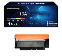 116A Toner Cartridge Replacement for HP 116A W2060A W2061A W2062A W2063A Compatible with HP Color LaserJet 150a 150nw MFP 178nw 178nwg 179fnw 179fwg Series Printer,BK-1 Pack