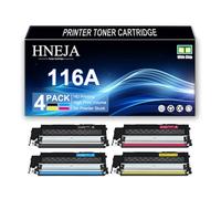 116A Toner Cartridges (4Pack, BK/C/M/Y), W2060A W2061A W2062A W2063A Toner Cartridge Compatible Replacement with Chip for HP 150a 150nw 178nw 179fnw Printer,4 Colors-1Pack