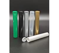 116mm Tube Vials Poptop Storage Containers Pre-Roll Tube Cone Holders Cigarette Tubes 500 Full Box (Transparent/Clear)