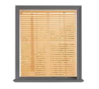 (117 cm Width x 160 cm Drop, Light Wood Textured) Lister Cartwright 25mm PVC Venetian Blinds Windows Blind Easy Fit Child Safety Included