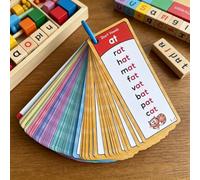 117 Sets Phonics Word Flashcards Natural Phonics CVC Short Long Vowel Practice for Home Classroom Travel, A1