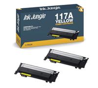 117A Black / Cyan / Magenta / Yellow / Multipack Compatible Toner Cartridges With Chip For HP Colour Laser 150 150a 150nw 178nw 178nwg 179fng 179fnw 179fwg Printers (2x 117A Yellow, 2)
