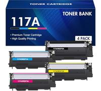 117A Toner Cartridge 4 Pack: Compatible for HP 117A W2070A for Color Laser MFP 178nw 179fnw 150nw 150a 178nwg 179fwg 178 179 150 Printer (Black Cyan Yellow Magenta)