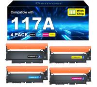 117A Toner Compatible for HP 117A Color Laser MFP 150nw 178nwg 179fnw 4Pack | Compatible for HP Color Laser MFP150nw 150a 179fng 178nwg 178nw W2070A W2071A W2072A W2073A Black Cyan Yellow Magenta