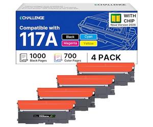 117A W2070A Toner for HP 117A Toner Set to Replace HP Color Laser MFP 178nwg 179fwg 150nw 179fnw 150a 178nw W2070A W2071A W2072A W2073A Toner Cartridge (Pack of 4)