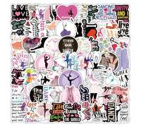 117PCS Dance Stickers for Water Bottles Laptop,Ballet Gymnastics Dancing Girl Decals Waterproof Vinyl Aesthetic Stickers for Scrapbooking Book Stickers (Dance A)