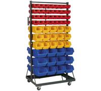 118 Tray / Bin Mobile Parts Storage Rack - Garage & Warehouse Parts Picking Unit