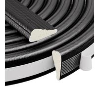 118Inch/3m Wedge-Shape Weather Seal Strip Draught Excluder for Windows and Doors,Self Adhesive Foam Anti-Collision Strip,Draft Excluder Tape Soundproof Waterproof Wind Blocker,Black