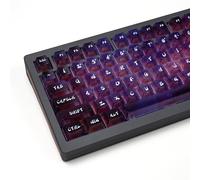 119keys Keyboard Keycaps Shine Through Clear Purple Keycap Set, Cherry Transparent Key Caps for Cherry Gateron Mx Switches Mechanical Keyboard
