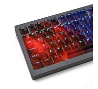 119keys Keyboard Keycaps Shine Through Clear Red Purple Keycap Set, Cherry Transparent Key Caps for Cherry Gateron Mx Switches Mechanical Keyboard