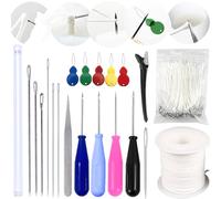 119PCS Candle Making Kit Mold Punch Needle with Hook Eye,Candle Wick Inserting Tool for Molds Long Wick Needle for Candle Making,Candle Wick Roll 200 Ft 24 Wick Spool,100 Piece 6" Natural Candlewick