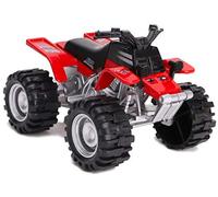 11cm Die Cast Friction Powered Quad Bike - Assorted Colours & Designs - RED - Boys Toys