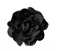 11cm Extra Large Rose Flower Brooches Lapel Pins Dainty Satin Fabric Lace Flower Hair Clips Elegant Brooch Big Camellia Flowers Brooch for Women Wedding Party Dance Clothes Accessories Jewelry, 1