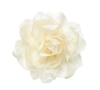 11cm Extra Large Rose Flower Brooches Lapel Pins Dainty Satin Fabric Lace Flower Hair Clips Elegant Brooch Big Camellia Flowers Brooch for Women Wedding Party Dance Clothes Accessories Jewelry, 1