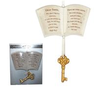 11cm Santa's Magic Key with Book Ornament Novelty Christmas Gift