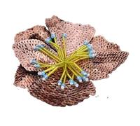 11CM Two Layers Colorful Sequins Sticker Flower Patch Sew On Clothes Decoration Designer Applique for DIY Clothes Backpacks Jackets Shoes(Color 2)