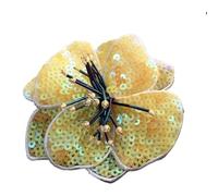 11CM Two Layers Colorful Sequins Sticker Flower Patch Sew On Clothes Decoration Designer Applique for DIY Clothes Backpacks Jackets Shoes(Color 9)