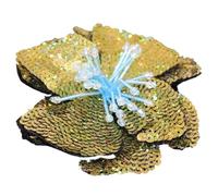 11CM Two Layers Colorful Sequins Sticker Flower Patch Sew On Clothes Decoration Designer Applique for DIY Clothes Backpacks Jackets Shoes(Color 3)