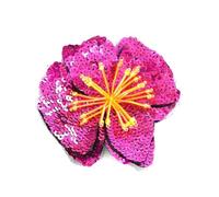 11CM Two Layers Colorful Sequins Sticker Flower Patch Sew On Clothes Decoration Designer Applique for DIY Clothes Backpacks Jackets Shoes(Color 7)