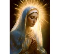 11ct Cross Stitch,Praying Mary Mother 11 Count Counted Stamped Pre Printed Cross Stitch Embroidery Kits for Adults Starter DIY Embroidery Needlework Kit with Patterns 40×50cm(s-g178)