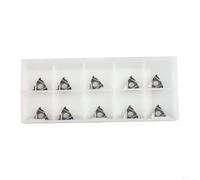 11ER A60 H01 Carbide Internal Threading Insert for Aluminum - 10-Piece Pack, 11mm Length, 6.35mm IC, Triangle Shape, CNC Indexable Thread Insert Compatible with SER Toolholders